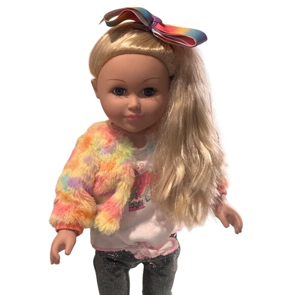 My Life As Other - My Life As 18" Doll  Girls Rainbow Outfit Glitter Jeans Pink Shoes JoJo Siwa